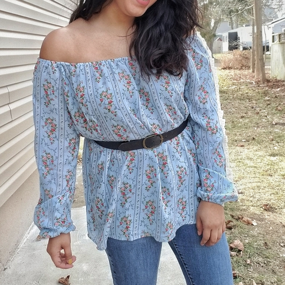 LOVE STORY OFF SHOULDER TUNIC TOP - Picture 7 of 15